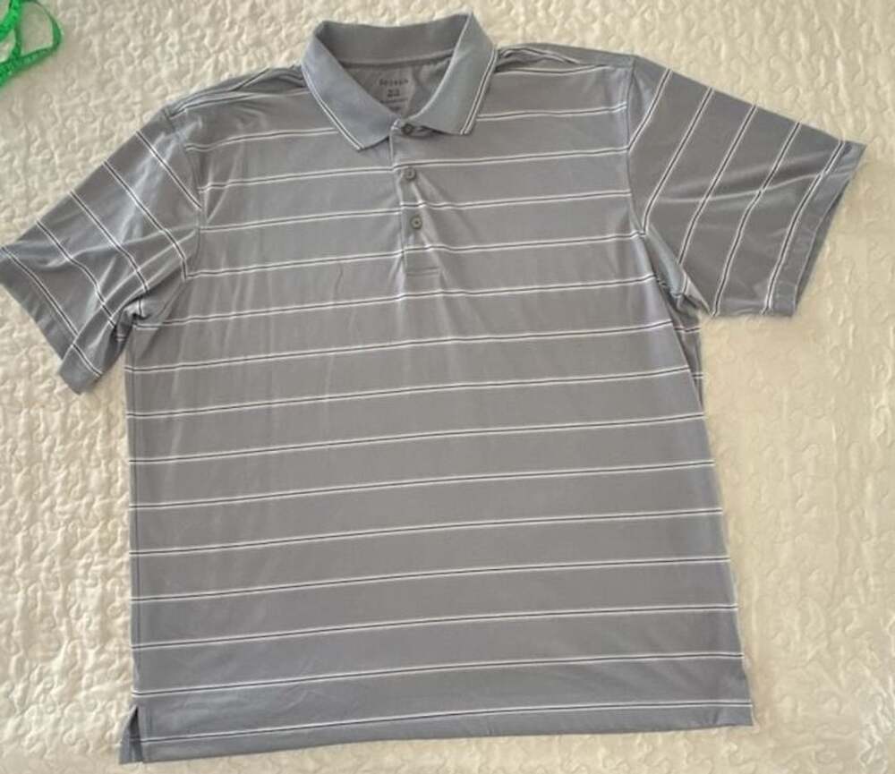 George Gray Striped Polo Shirt XL 46-48